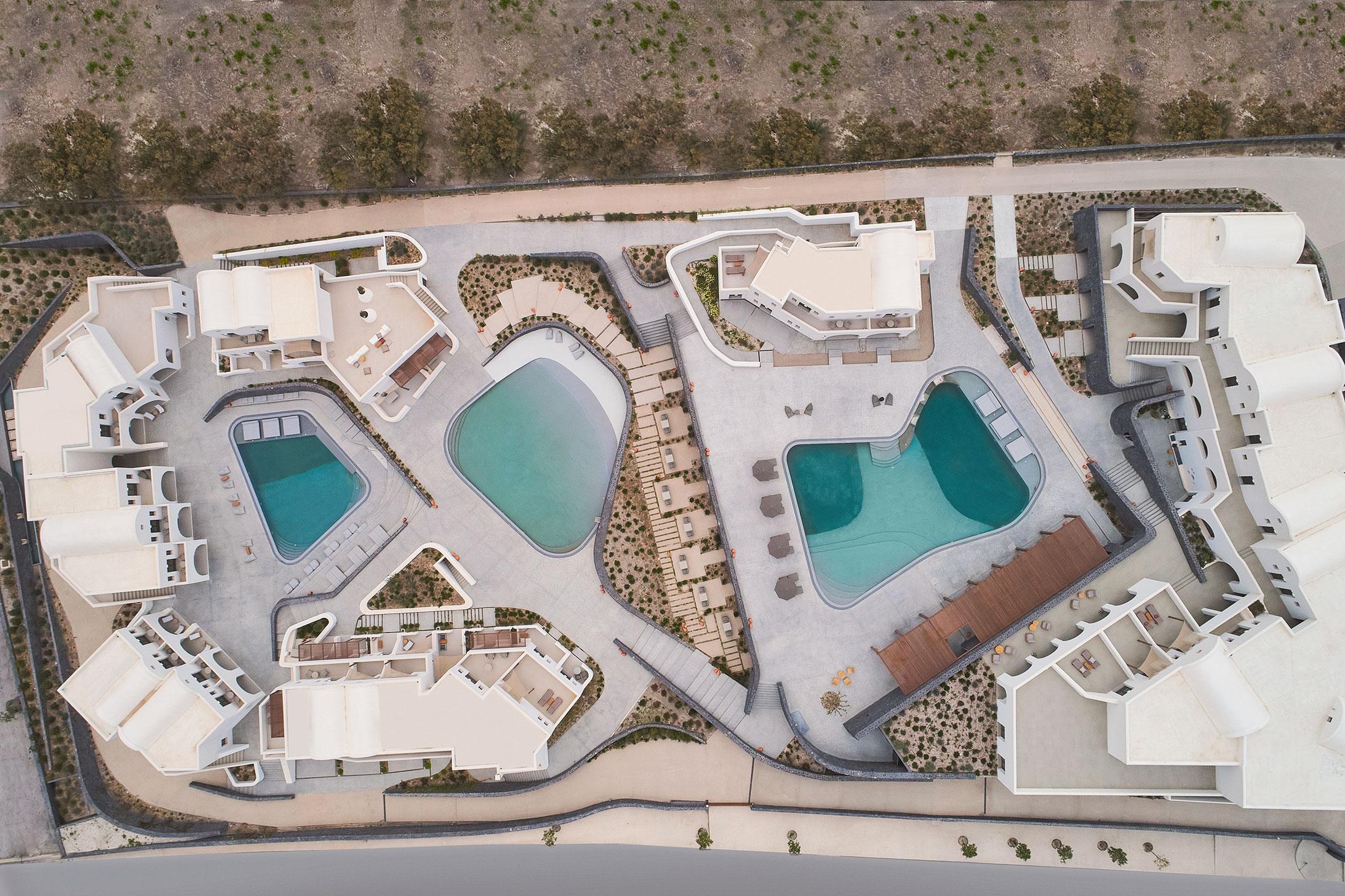 Orama Hotel & Spa Тира Экстерьер фото Aerial view of the hotel